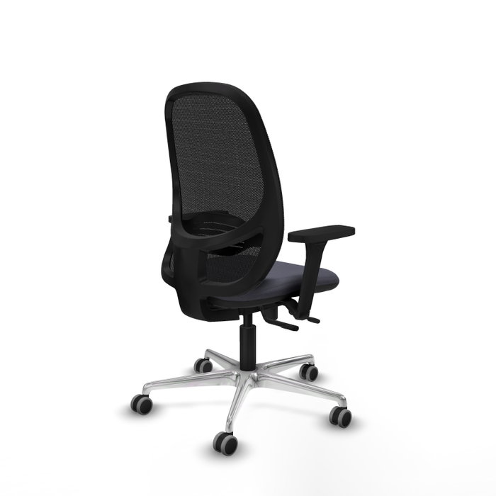 PIQUERAS Y CRESPO Silla de oficina Cilanco con mecanismo Sincro/Traslack, Gris oscuro y Negro