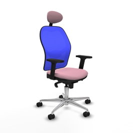 PIQUERAS Y CRESPO Silla de oficina Jorquera Rosa y Azul