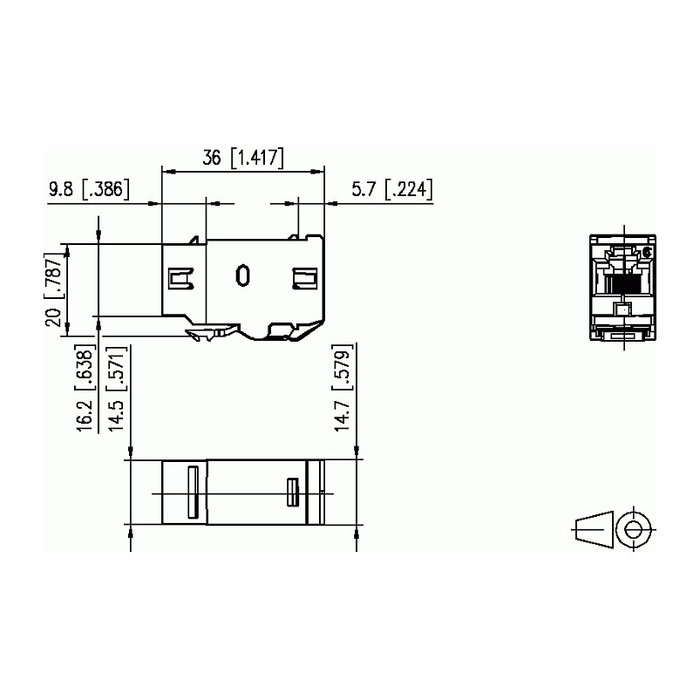METZ CONNECT BTR NETCOM 1309A0-I Adaptador de cambio de género RJ-45