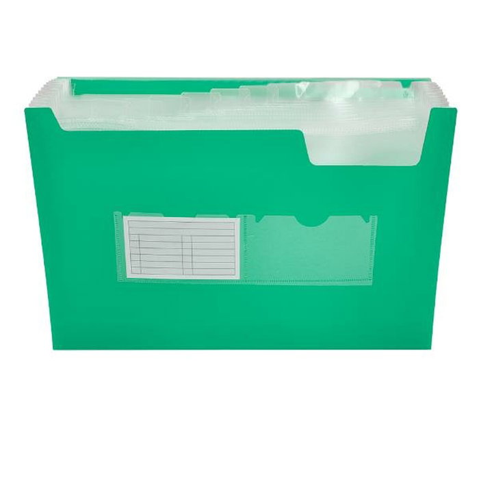 Liderpapel Carpeta Clasificadora Fuelle Verde Transparente 13 Departamentos DIN A4 Liderpapel Carpeta Clasificadora Fuelle Verde Transparente 13 Departamentos DIN A4