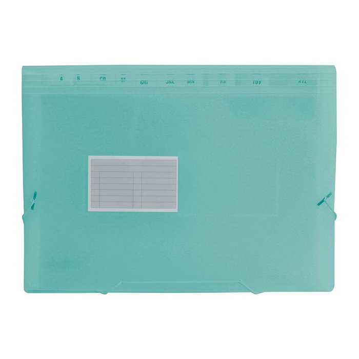 Liderpapel Carpeta Clasificadora Fuelle Verde Transparente 13 Departamentos DIN A4 Liderpapel Carpeta Clasificadora Fuelle Verde Transparente 13 Departamentos DIN A4