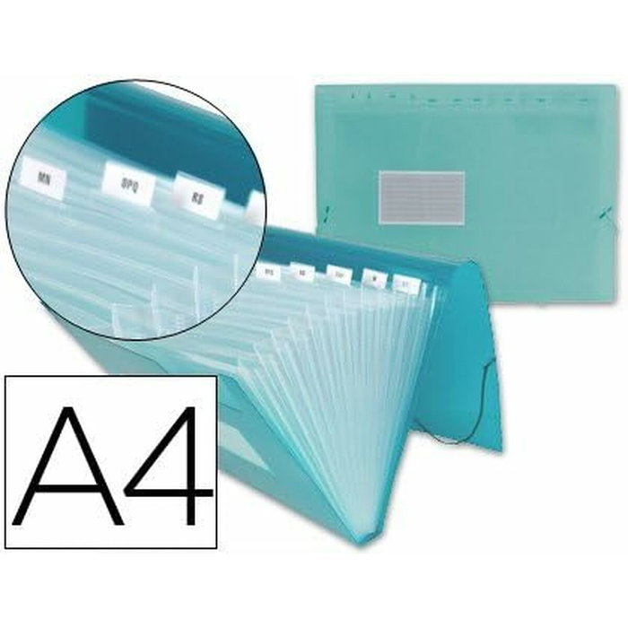 Liderpapel Carpeta Clasificadora Fuelle Verde Transparente 13 Departamentos DIN A4 Liderpapel Carpeta Clasificadora Fuelle Verde Transparente 13 Departamentos DIN A4