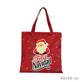 Funny Xmas Bolsa de tela Papá Noel 40 x 40 cm