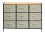 GIFTDECOR Mueble de 9 cajones Gris, Madera y Negro