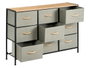 GIFTDECOR Mueble de 9 cajones Gris, Madera y Negro