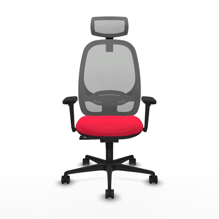 PIQUERAS Y CRESPO Silla de oficina Cilanco con mecanismo Sincro, Rojo y Gris