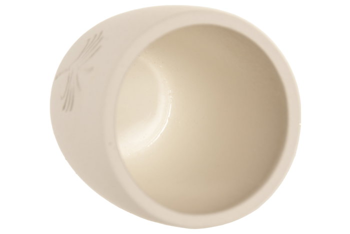 DKD Home Decor Portacepillos de Cerámica Blanco Tropical Palm