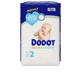 Dodot Sensitive Pañales Talla 2 (4-8 kg), 58 unidades, para piel sensible, absorción y transpirabilidad