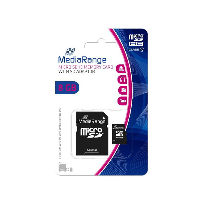 MediaRange Tarjeta microSDHC 8 GB Clase 10 Negra MediaRange Tarjeta microSDHC 8 GB Clase 10 Negra