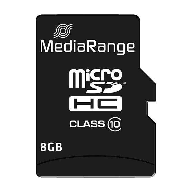 Mediarange CARD 8GB microSDHC Clase 10 8GB MicroSDHC Negro Mediarange CARD 8GB microSDHC Clase 10 8GB MicroSDHC Negro