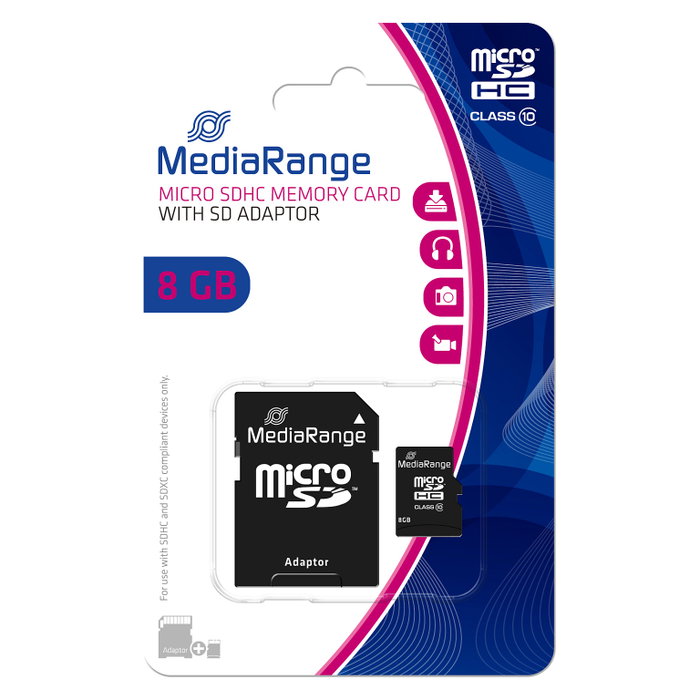 MediaRange Tarjeta microSDHC 8 GB Clase 10 Negra MediaRange Tarjeta microSDHC 8 GB Clase 10 Negra