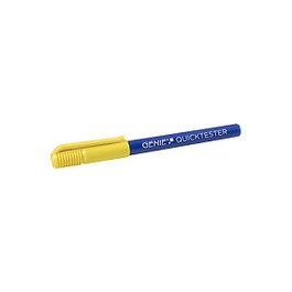 GENIE 11795 Detector de Billetes Quicktester Multidivisa por Tinta - Azul y Amarillo, Pack de 5 Unidades