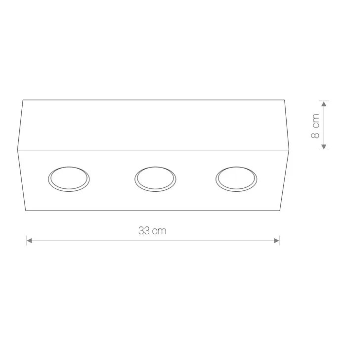 MIM Lámpara Techo Carson MIM-5575 Blanco 3xGU10