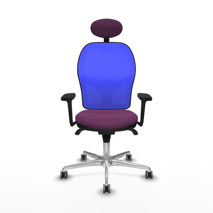 PIQUERAS Y CRESPO Silla de oficina Jorquera con mecanismo Sincro, Morado y Azul