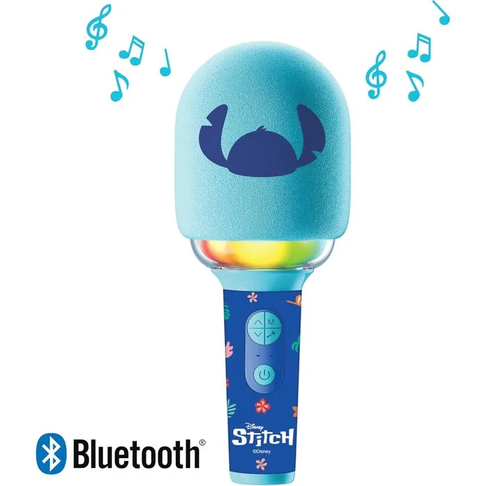LEXIBOOK Micrófono Karaoke Stitch Bluetooth con efectos de voz LEXIBOOK Micrófono Karaoke Stitch Bluetooth con efectos de voz