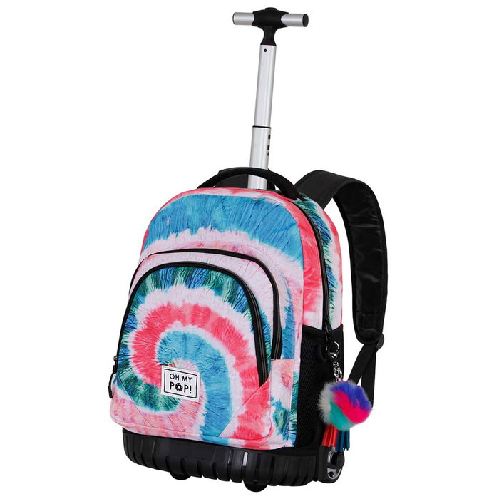Oh My Pop Mochila Trolley GTS FAN Voyage Multicolor Escolar con 2 Ruedas, 2 Compartimentos, Bolsillo Portátil, Dimensiones 47x32x25 cm Oh My Pop Mochila Trolley GTS FAN Voyage Multicolor Escolar con 2 Ruedas, 2 Compartimentos, Bolsillo Portátil, Dimensiones 47x32x25 cm