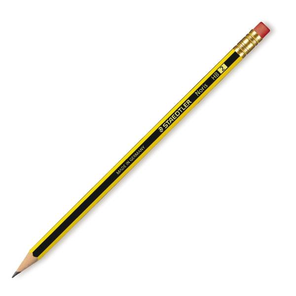 Staedtler Noris Lápiz Grafito HB n.2 con Goma, Hexagonal, Amarillo y Negro Staedtler Noris Lápiz Grafito HB n.2 con Goma, Hexagonal, Amarillo y Negro