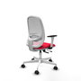 PIQUERAS Y CRESPO Silla de oficina Cilanco con mecanismo Sincro/Traslack, Rojo y Blanco