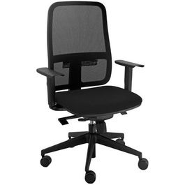 Unisit Silla Blaze Giratoria Respaldo Malla Negro Asiento Acolchado Negro Reposabrazos Ajustables