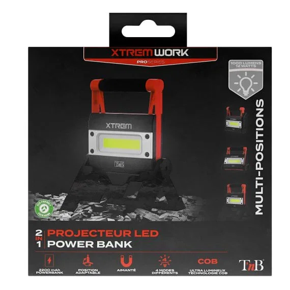 T'nb xtremwork Foco Exterior LED 12W 1000 Lúmenes Negro
