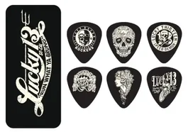 Dunlop Lucky 13 Bote de 6 Púas de Guitarra, 0.73Mm