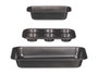 KINVARA Set 3 Moldes Rectangular 3 Formas Acero Gris