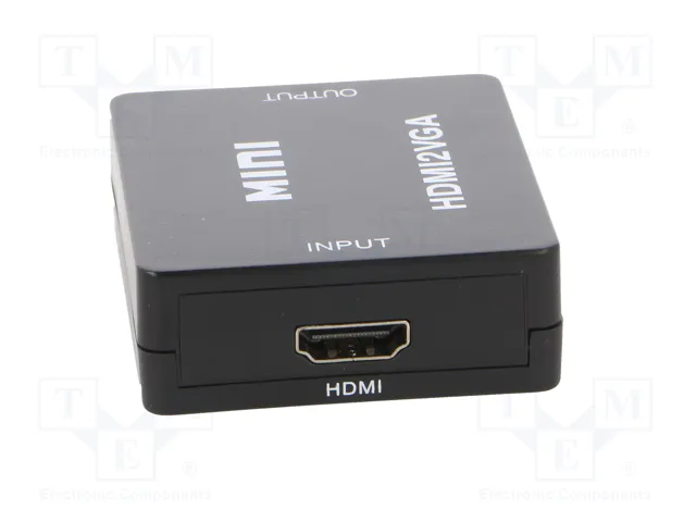 Gembird Conversor HDMI a VGA F/F Negro con Audio Gembird Conversor HDMI a VGA F/F Negro con Audio