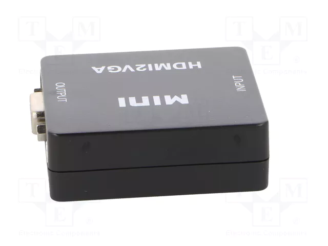 Gembird Conversor HDMI a VGA F/F Negro con Audio Gembird Conversor HDMI a VGA F/F Negro con Audio