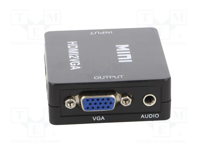 Gembird Conversor HDMI a VGA F/F Negro con Audio Gembird Conversor HDMI a VGA F/F Negro con Audio