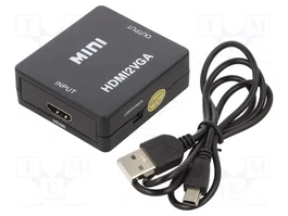 Gembird Conversor HDMI a VGA F/F Negro con Audio