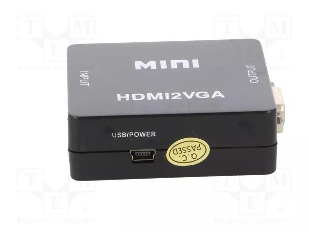 Gembird Conversor HDMI a VGA F/F Negro con Audio Gembird Conversor HDMI a VGA F/F Negro con Audio