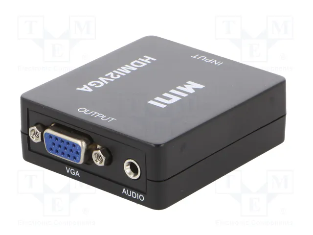 Gembird Conversor HDMI a VGA F/F Negro con Audio Gembird Conversor HDMI a VGA F/F Negro con Audio