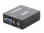 Gembird Conversor HDMI a VGA F/F Negro con Audio