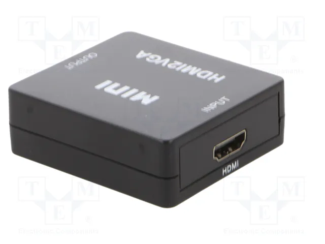 Gembird Conversor HDMI a VGA F/F Negro con Audio Gembird Conversor HDMI a VGA F/F Negro con Audio