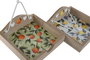 DKD Home Decor Servilletero MDF y Metal 19x19x7,5 cm (Pack de 2)
