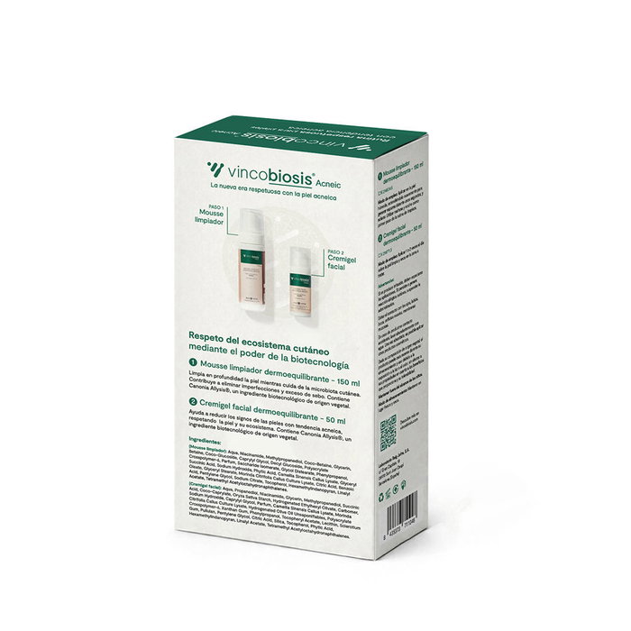 Vincobiosis VincoBiosis Acneic Estuche 2 pz: Mousse Limpiador 150 ml + Cremigel Facial 50 ml