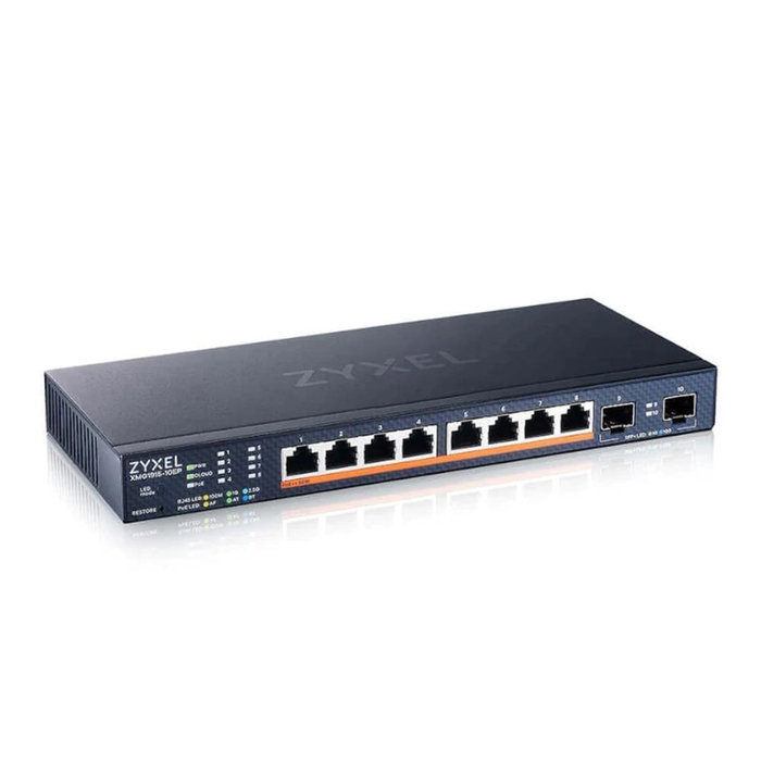 Zyxel XMG1915-10EP Switch PoE 8x2.5GbE 2xSFP+ 10 Puertos 80Gbps 130W 16K MAC