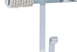 DKD Home Decor Perchero Pared Mediterraneo Azul Blanco Madera Metal 5 x 25 x 60 cm