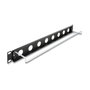 DeLOCK Panel de conexión tipo D de 19″ con 8 puertos y alivio de tensión, 1U, negro
