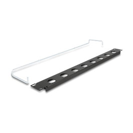DeLOCK Panel de conexión tipo D de 19″ con 8 puertos y alivio de tensión, 1U, negro