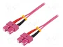 LogiLink Cable de parcheo de fibra óptica OM4 SC/SC dúplex de 3,0m