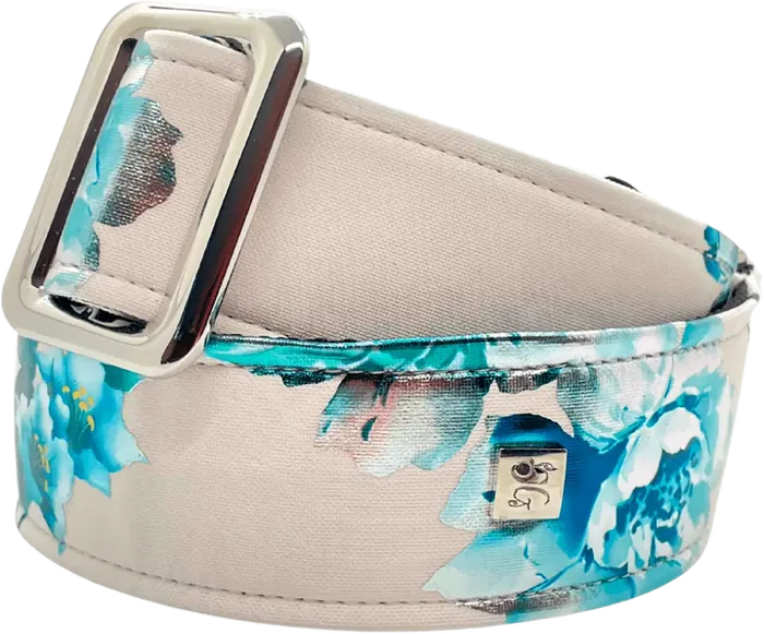 GETM Correa Guitarra Bajo Silver Calla Lily