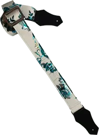 GETM Correa Guitarra Bajo Silver Calla Lily