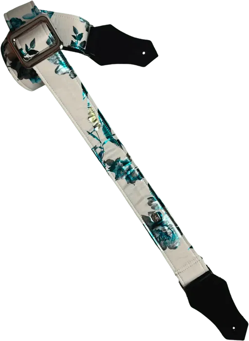 GETM Correa Guitarra Bajo Silver Calla Lily