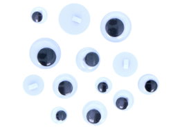 Innspiro Ojos móviles negros para coser medidas surtidas 52u.