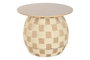 DKD Home Decor Mesa Auxiliar Escandinava, de Fibra y Madera en Color Natural, Dimensiones 60 x 48 x 60 cm