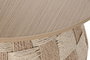 DKD Home Decor Mesa Auxiliar Escandinava, de Fibra y Madera en Color Natural, Dimensiones 60 x 48 x 60 cm