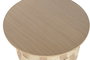 DKD Home Decor Mesa Auxiliar Escandinava, de Fibra y Madera en Color Natural, Dimensiones 60 x 48 x 60 cm