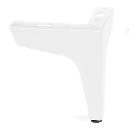 Q&Q Pata metálica modelo Dyra de 120 mm con acabado blanco mate