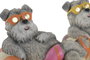 DKD Home Decor Set de 2 Figuras LED Perro Magnesia Multicolor